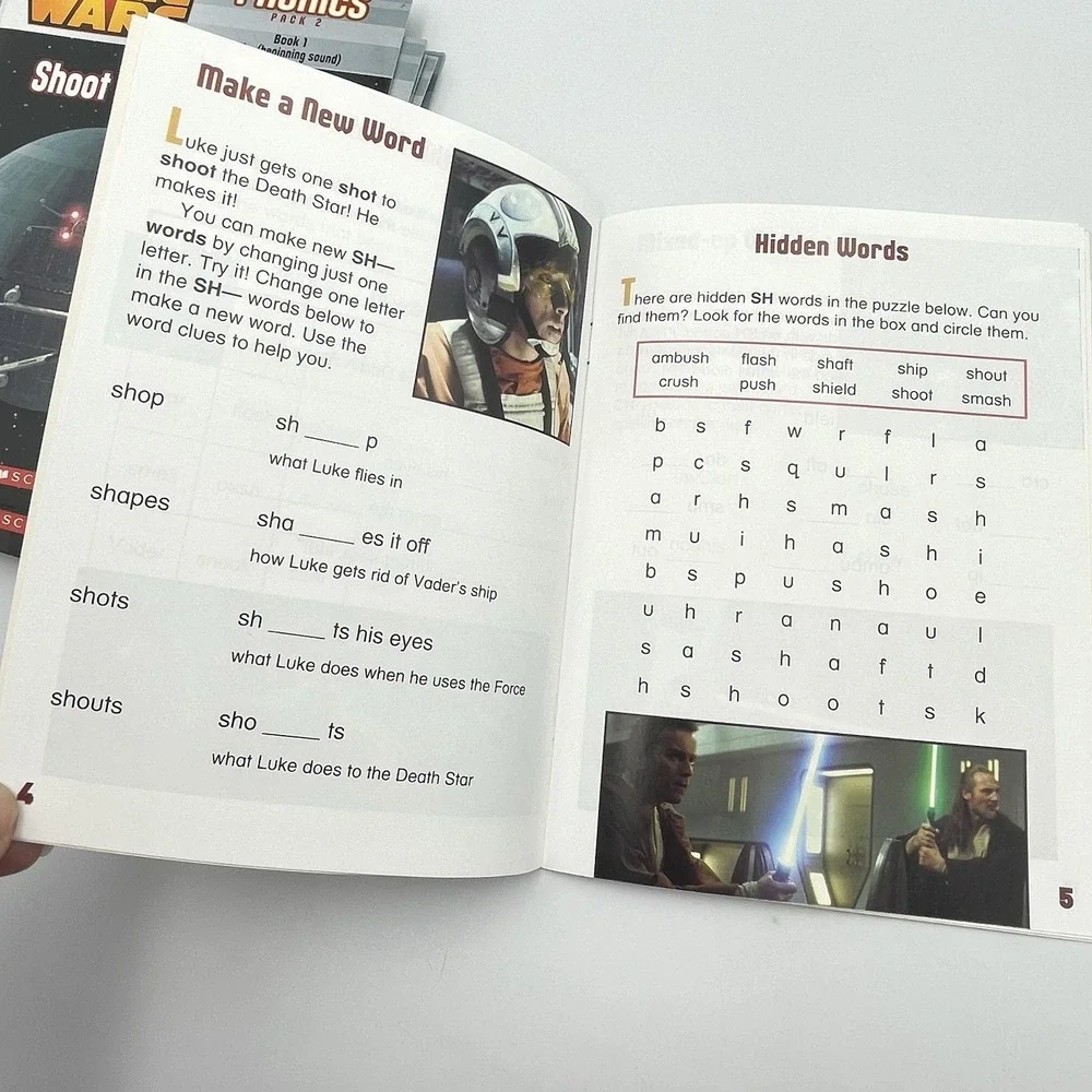 Star‎ Wars Phonics Pack 2 Scholastic 2015 Complete Set 10 Books 2 Workbooks New